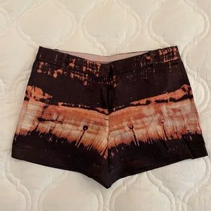 J.Crew Silk/Linen Blend Tie Dye Shorts